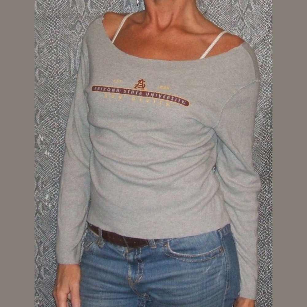Off Shoulder Arizona State Long Sleeved T - Picture 2 of 3